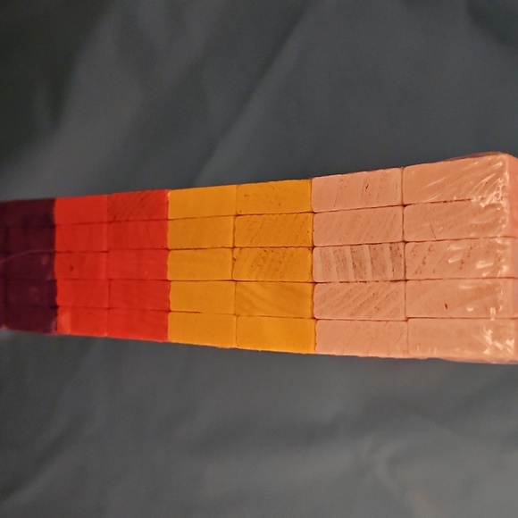 Colorful Wooden Building Block Set, New In Package, 96 Blocks Per Package - Picture 6 of 7